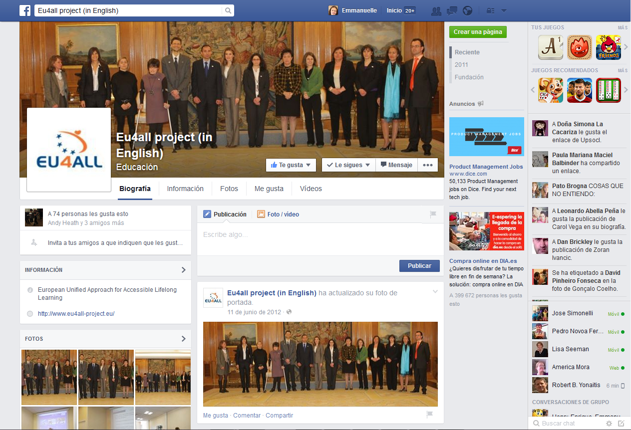 Página del proyecto en Facebook.