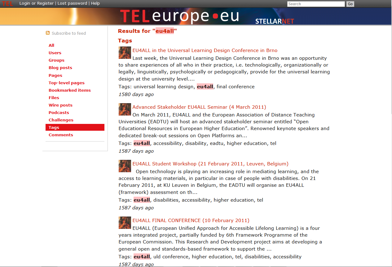 Página de TELeurope.