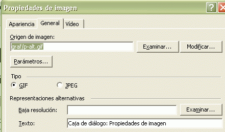 Caja de diálogo: Propiedades de imagen