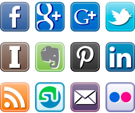 social networks icons.