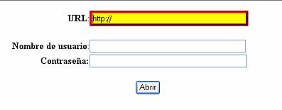 Pantalla inicial del modulo de formularios